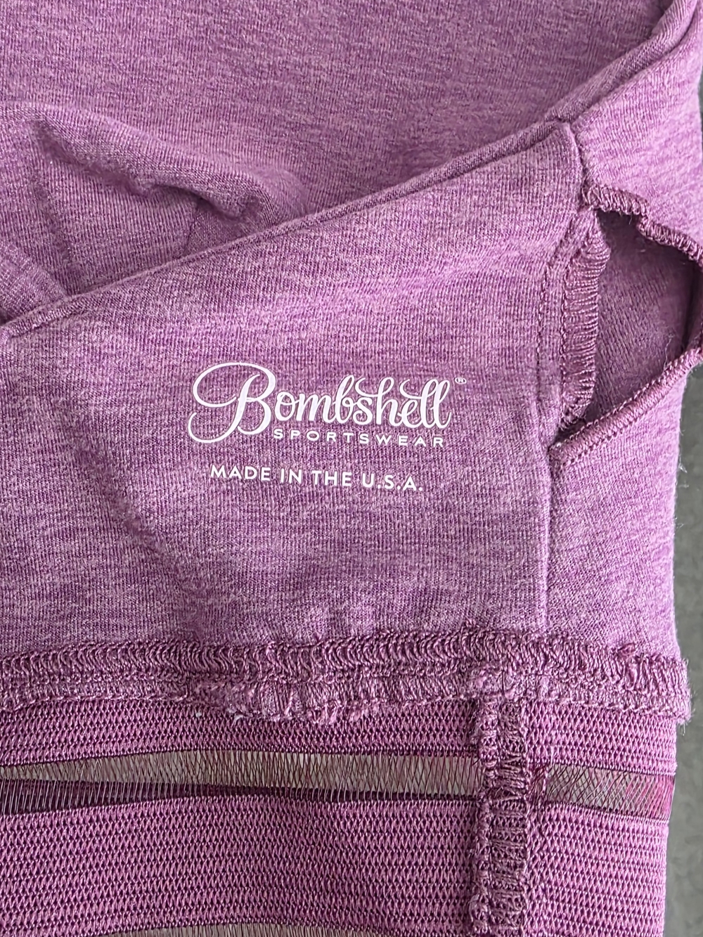 Bombshell Sportswear Lavender Statement Sports Bra XS - Picture 6 of 7